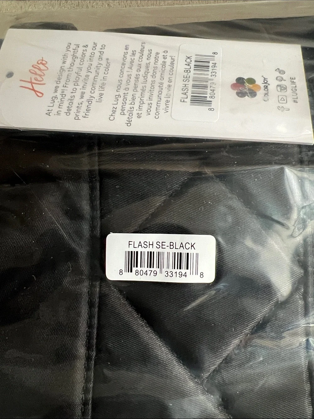 NWT Lug Flash SE Cosmetic Case with Tote Handles in Black